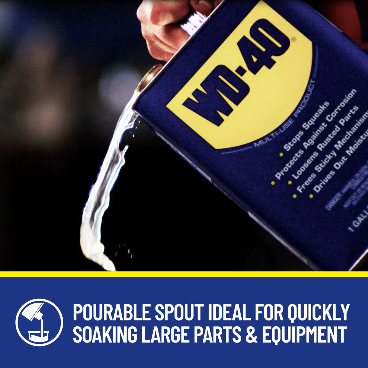 WD-40 bulk one gallon jug close-up for long-term project readiness and cost savings