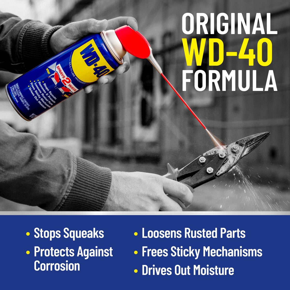 WD-40 Specialist Silicone Lubricant 11oz with Smart Straw provides water resistance.