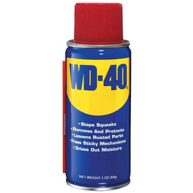 WD-40 straw attachment for precision spray in tight gaps and hinges.