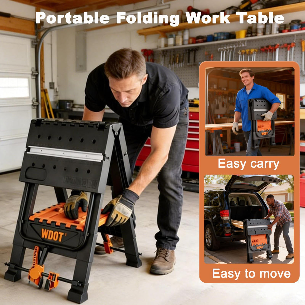 WDOT 2-in-1 bench with laser scale for accurate alignment