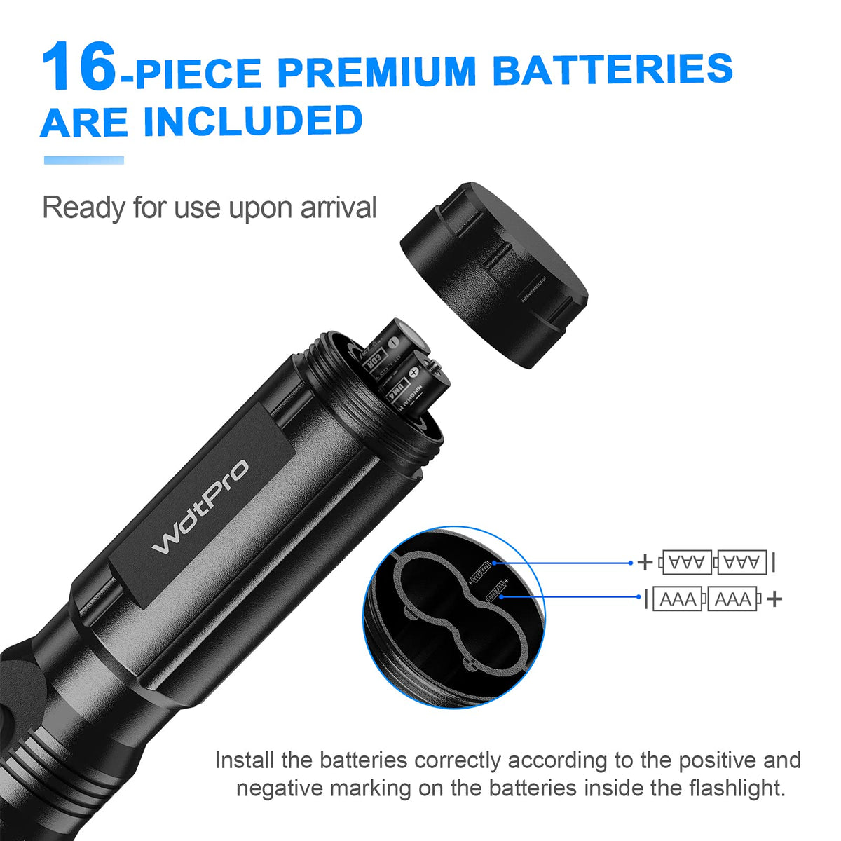 WdtPro flashlight delivers 35+ hour runtime for extended outages and outdoor adventures.