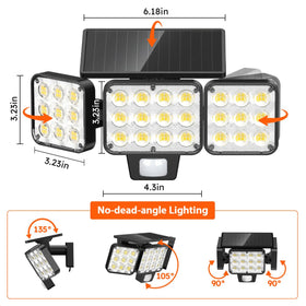 WdtPro adjustable-head solar lights reduce lighting blind spots