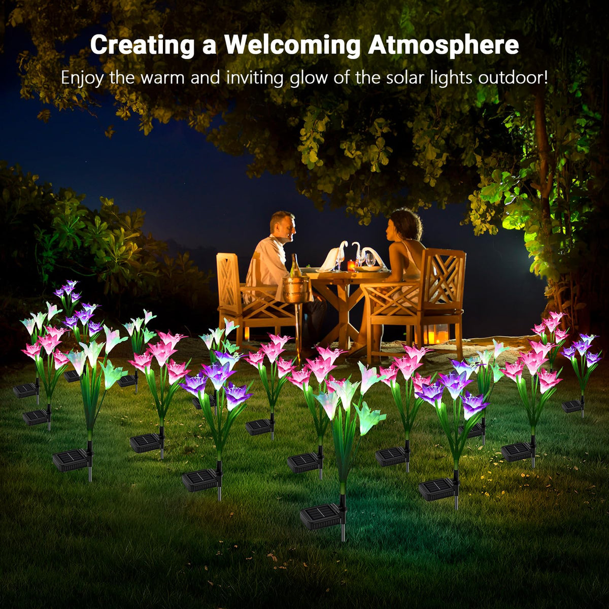 WdtPro easy install solar lilies without wiring
