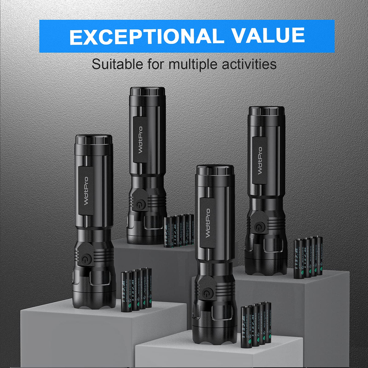 WdtPro four-pack supports home emergency kits and power outage readiness.