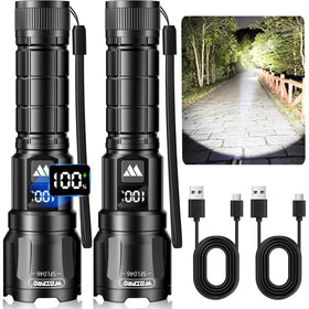 WdtPro SFL046 flashlight with LCD display shows battery level for smart planning.
