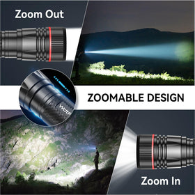WdtPro flashlight three-modes offering high, medium, and strobe for versatile lighting.