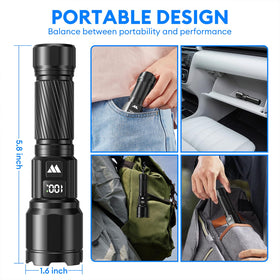 WdtPro flashlights IP65 waterproof build endures rain snow and splashes in harsh conditions