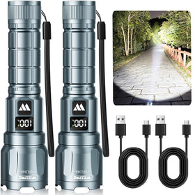 WdtPro LED flashlight 2-pack front view, compact and ready for everyday carry.