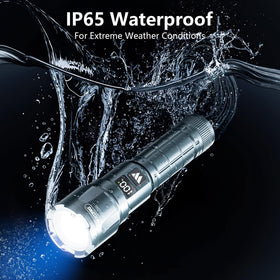 WdtPro LED flashlight 2-pack USB charging highlights easy recharging at home or on the go.
