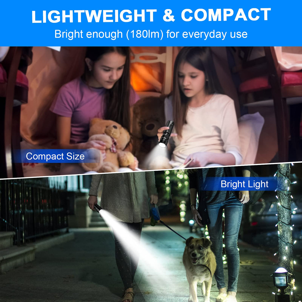 WdtPro compact flashlights fit in pockets for everyday carry and travel.