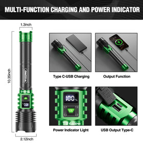 WdtPro flashlight five modes graphic illustrating versatile settings