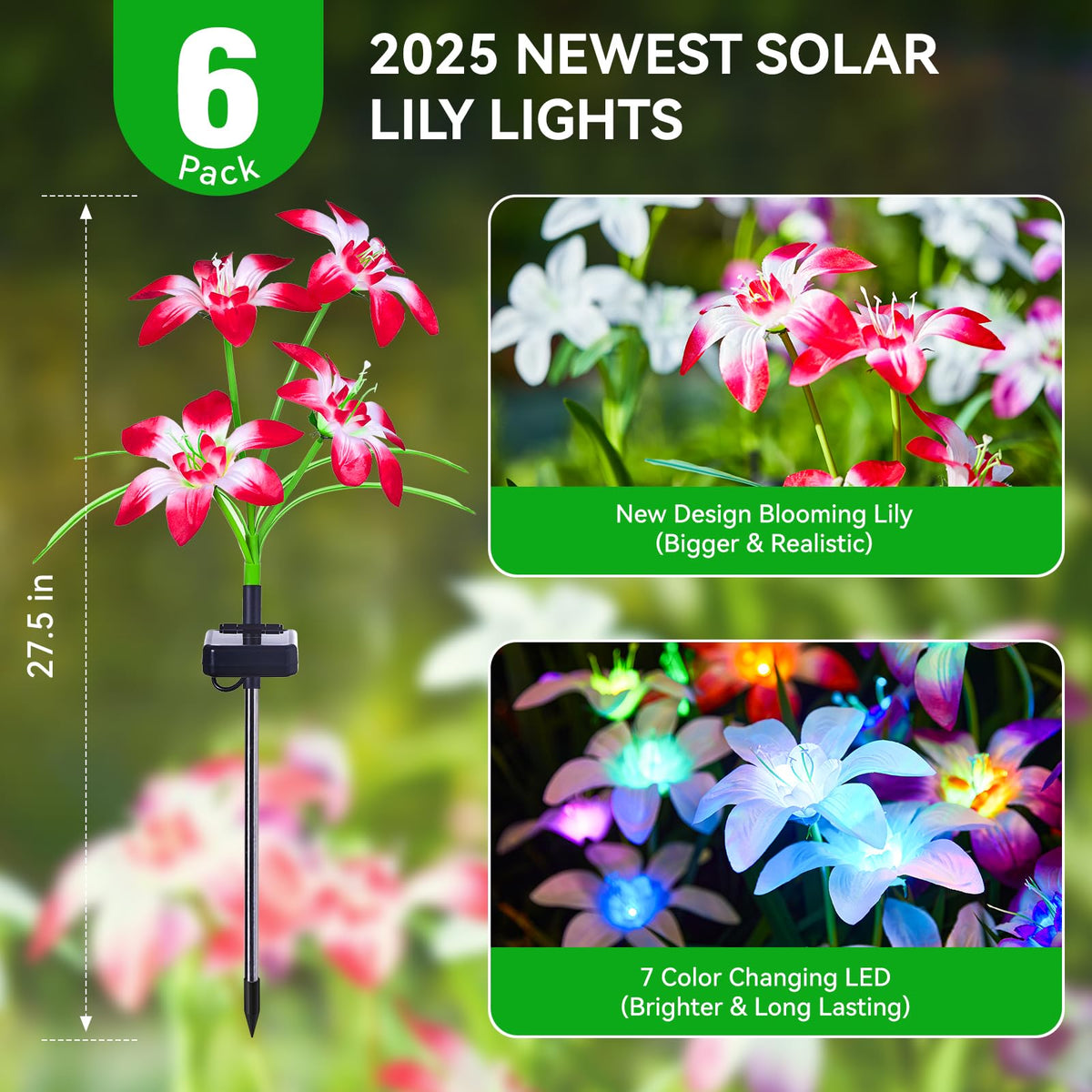 WdtPro RGB center LEDs glow softly for colorful nighttime paths