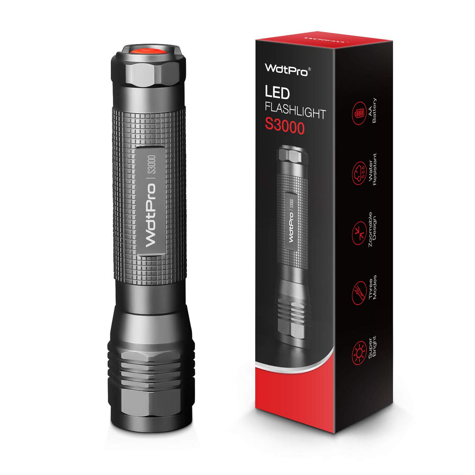 WdtPro S3000 beam-spot highlights camping visibility with a powerful focused light.