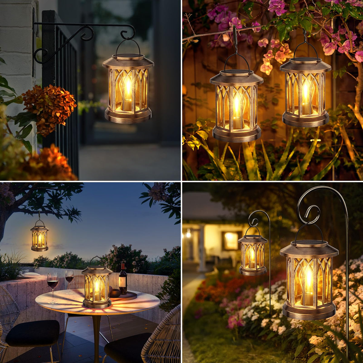 WdtPro solar lantern creates night ambience in garden and yard