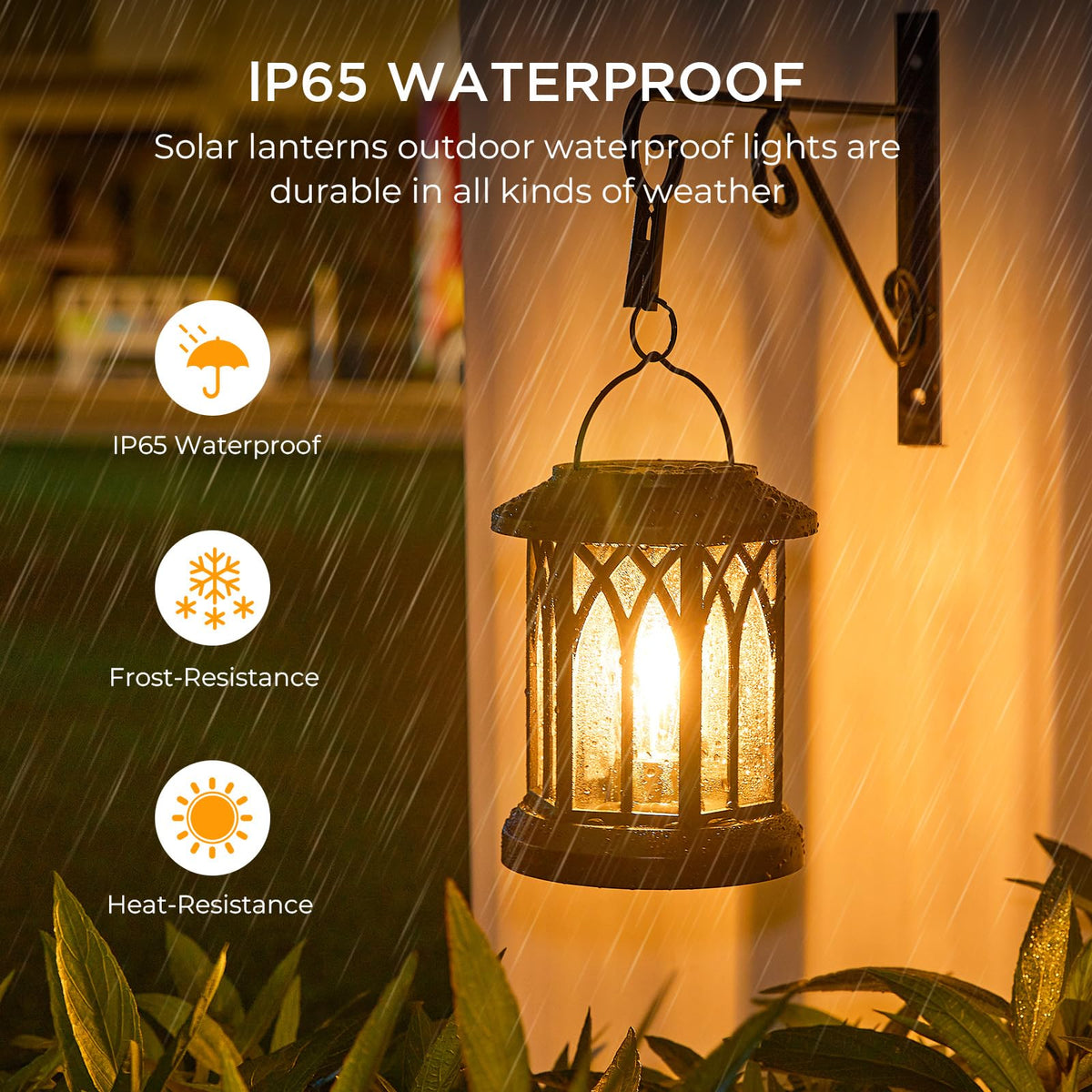 WdtPro wall-mounted lantern provides subtle entrance lighting.
