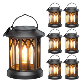 WdtPro solar lantern emits warm light to create a cozy outdoor glow.
