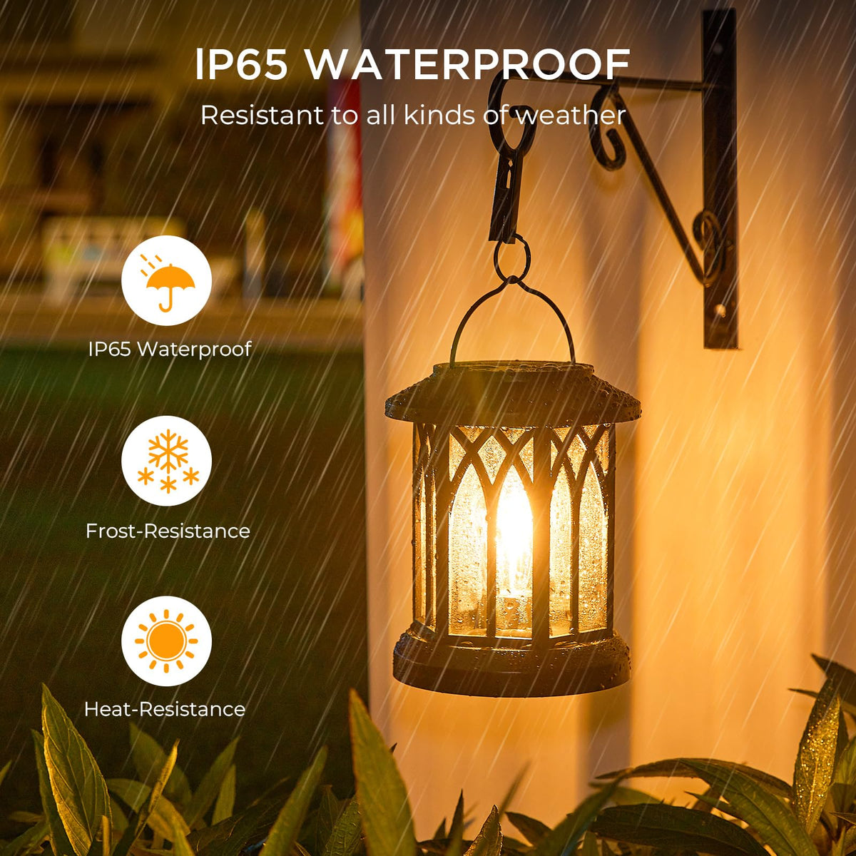 WdtPro solar lanterns emitting 2700K warm LED glow for evenings