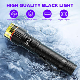 WdtPro UV flashlight aircraft-grade aluminum design for durability and light handling.