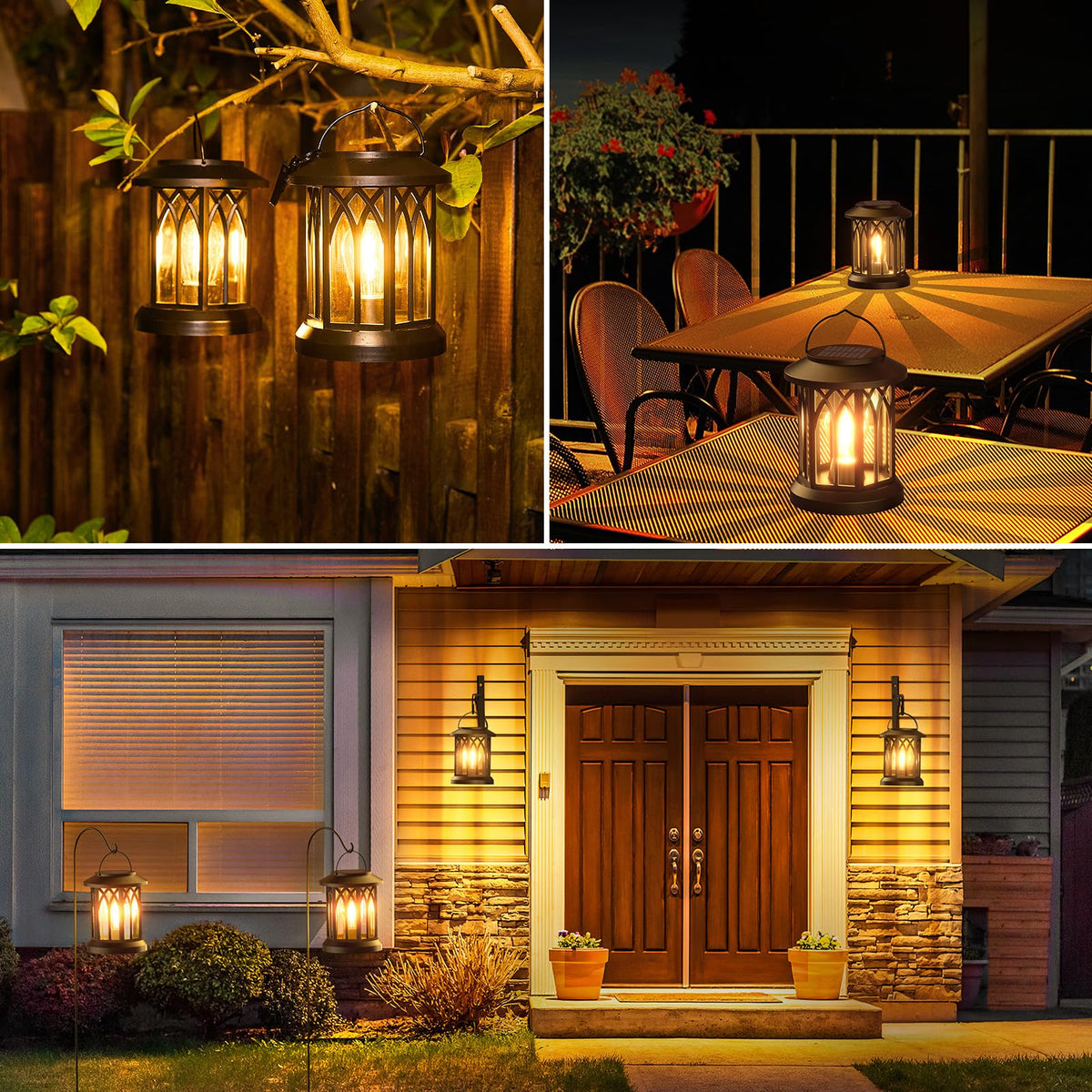 WdtPro six-pack lanterns decorate pathways and yards elegantly.