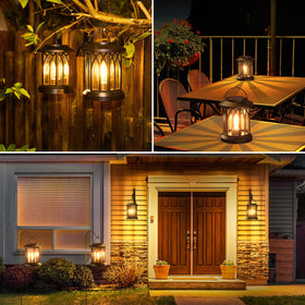 WdtPro six-pack lanterns decorate pathways and yards elegantly.