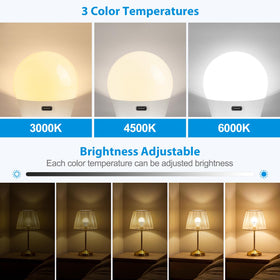 Weaboopre E26 lightbulb dimmable brightness for customized mood lighting.
