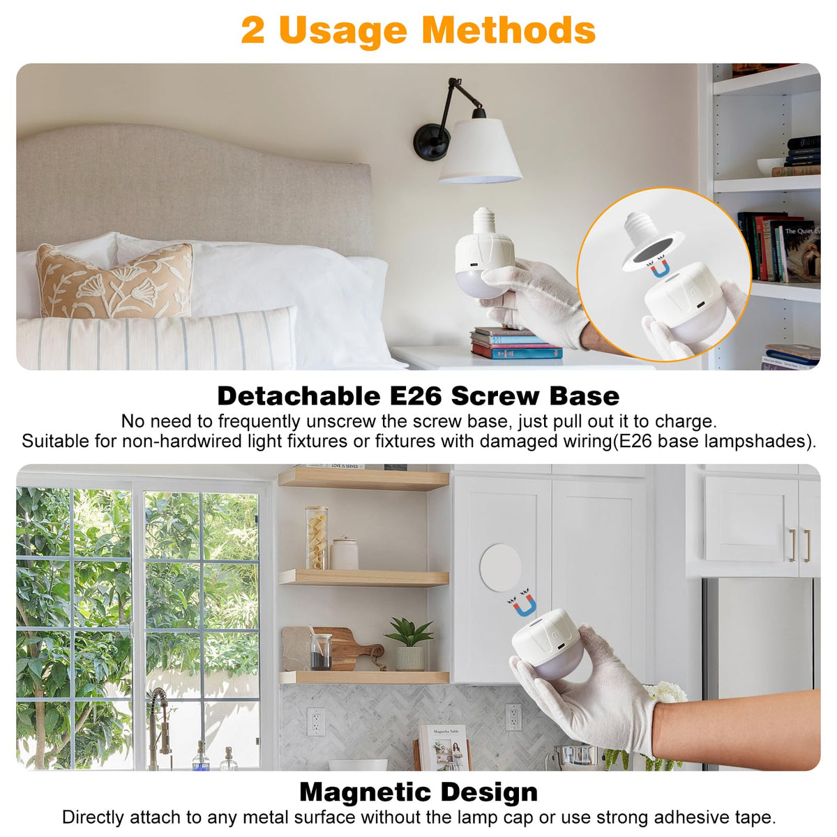 Weaboopre three-white-temperatures LED bulb for tasks and cozy ambience.