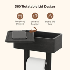 Wealone 360-degree rotate lid provides a temporary surface for a phone, book, or wipes.