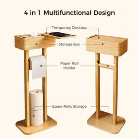 Wealone storage box with rotating top lid for quick placement of phone or tablet