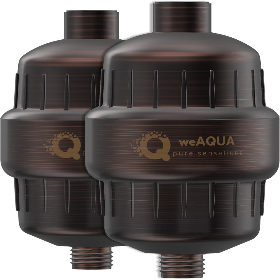 Weaqua heavy duty shower filter 2-pack for cleaner water and easy installation.