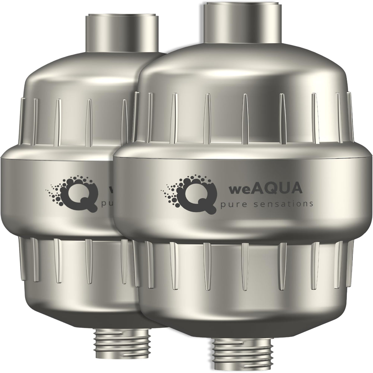 WEAQUA heavy-duty shower filter family 2-pack front view for cleaner shower water