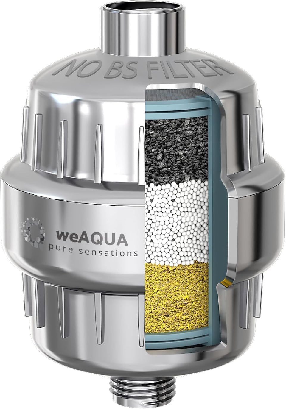 weaqua heavy duty shower filter packaging front signals premium filtration