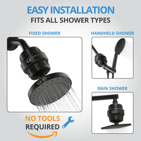 weaqua reduced lime scale visuals illustrate cleaner shower areas over time