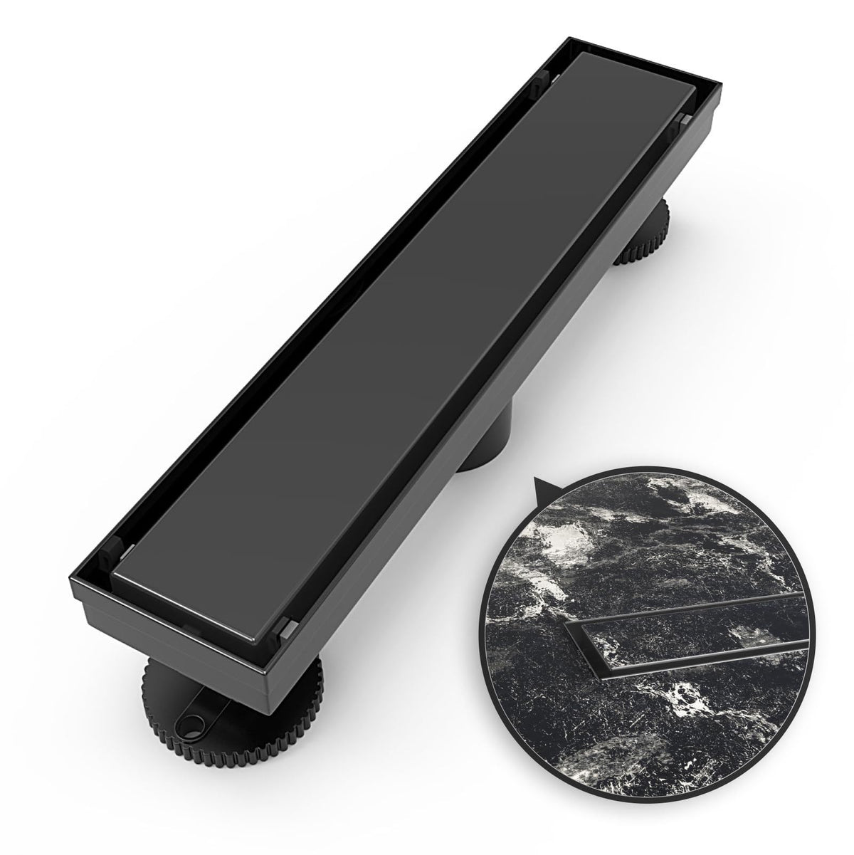 WEBANG 12inch shower drain grate showing durable SUS304 steel for reliable water flow