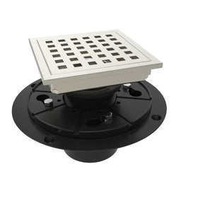 WEBANG Quadrato grate pattern enhances drainage and reduces clogs.