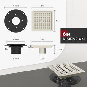 WEBANG square drain grate removable for easy cleaning