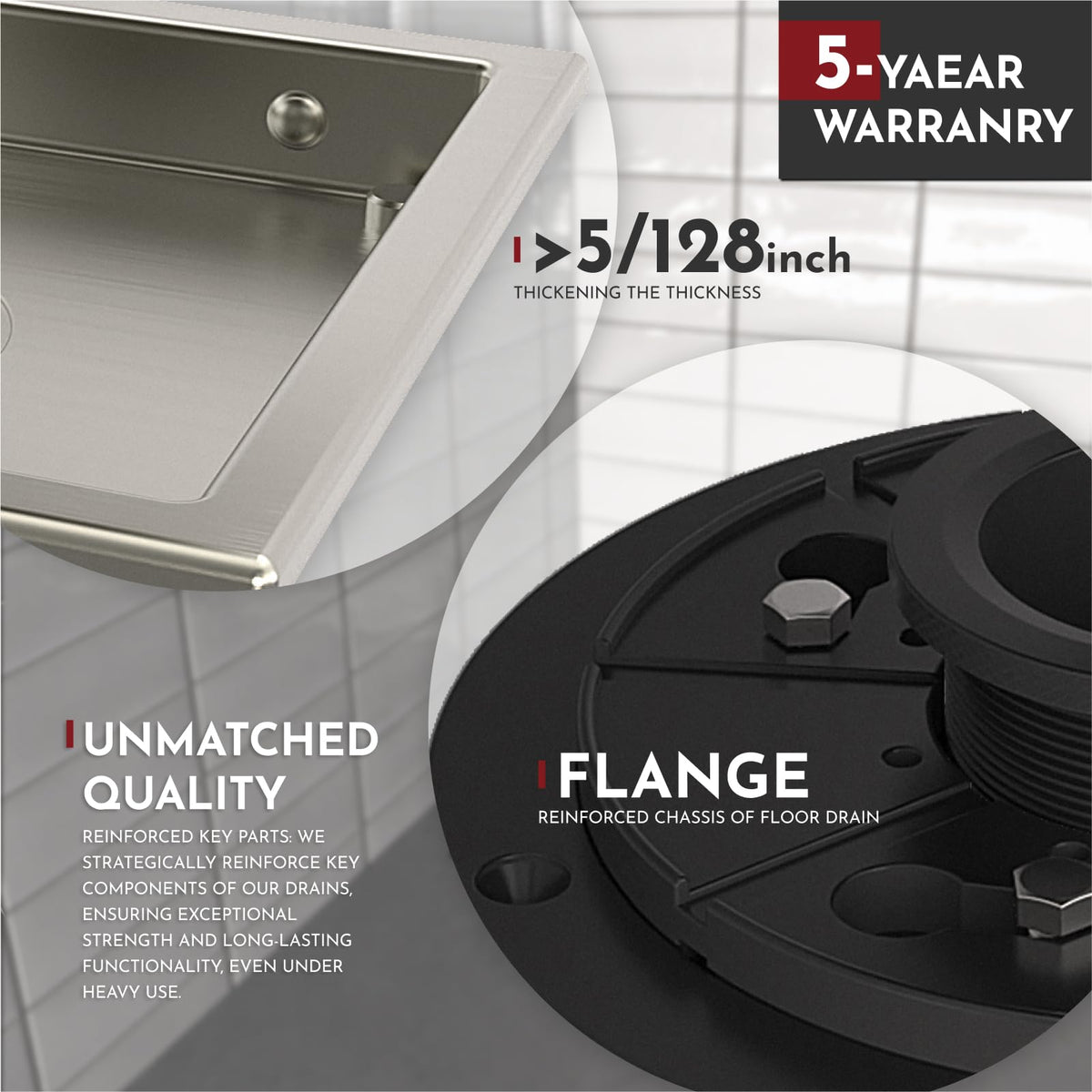 WEBANG SUS304 stainless steel body resists corrosion in wet environments.
