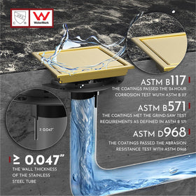 WEBANG WaterMark and CUPC certified drain ensuring safety and reliability.