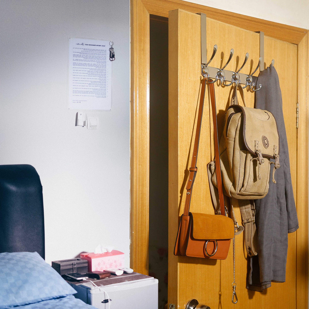 WEBI back-of-door rack fits entryways and bathrooms.