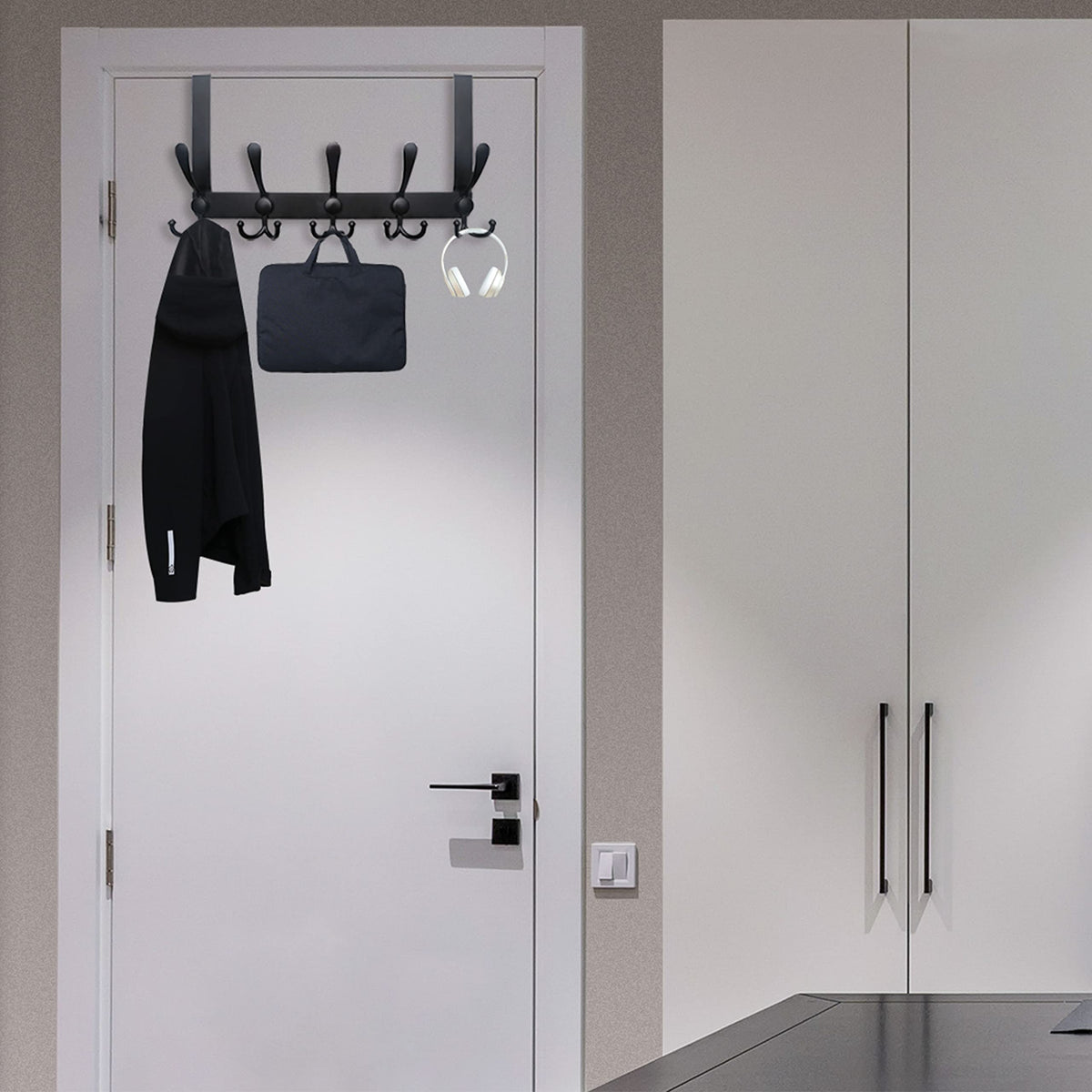 WEBI door hook closeup shows five hooks for versatile storage.