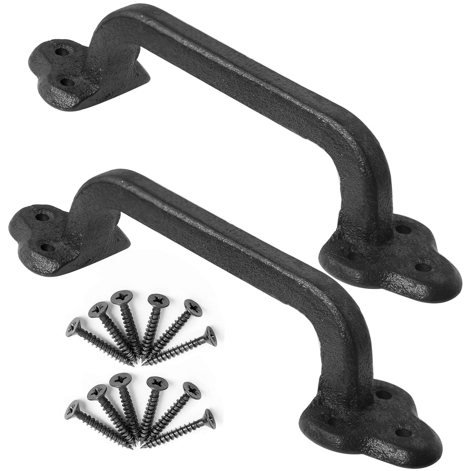 WEBI rustic gate handle 9-inch mounted on door for smooth sliding