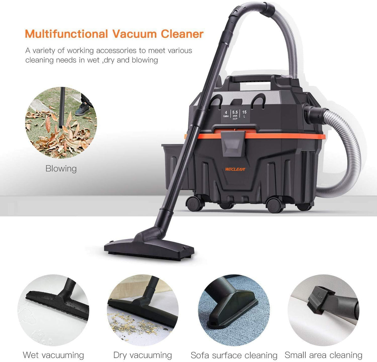 WECLEAN V7 accessory storage bag keeps attachments organized for quick cleanup.