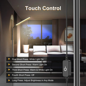 WEDEESUN floor lamp color-temperature close-up shows 3500K–7000K.