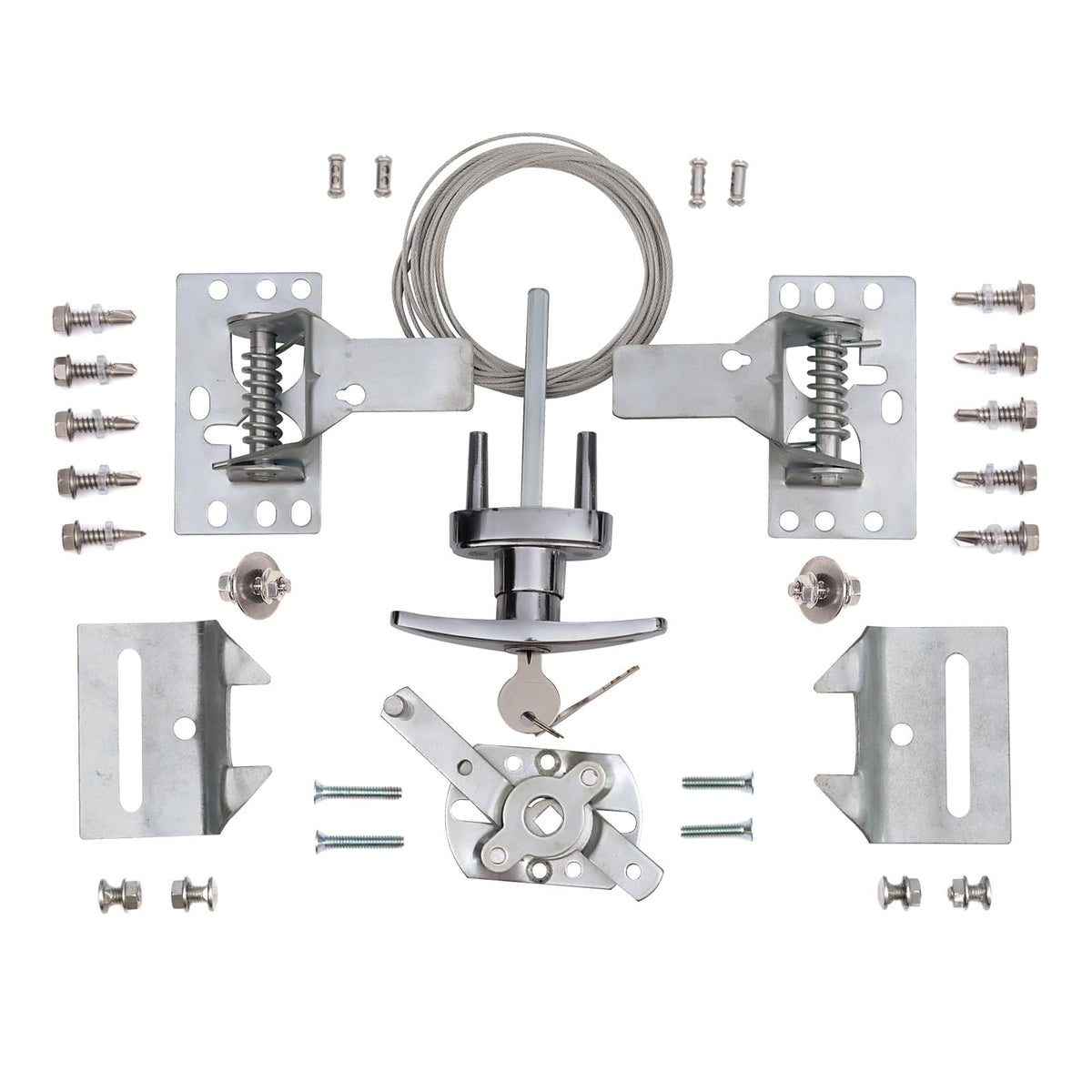 Wedelweib garage door lock kit front view shows sturdy steel latch for security.