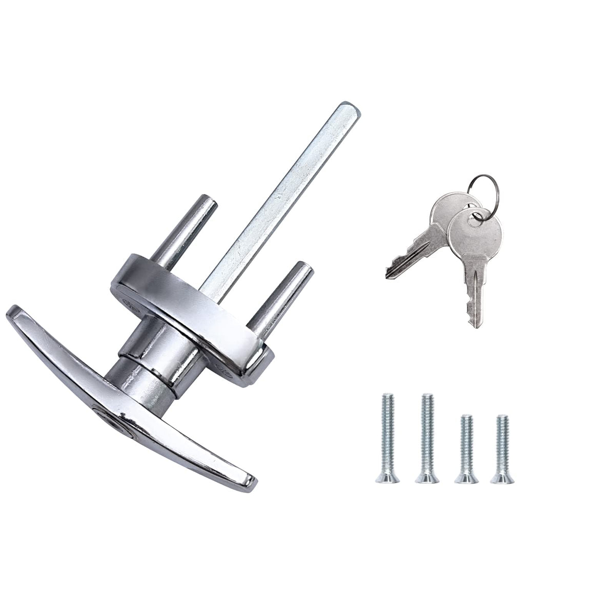 Wedelweib garage t-handle lock front view for secure, simple replacement on standard doors