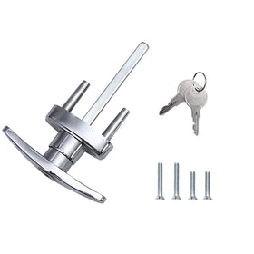 Wedelweib garage t-handle lock front view for secure, simple replacement on standard doors