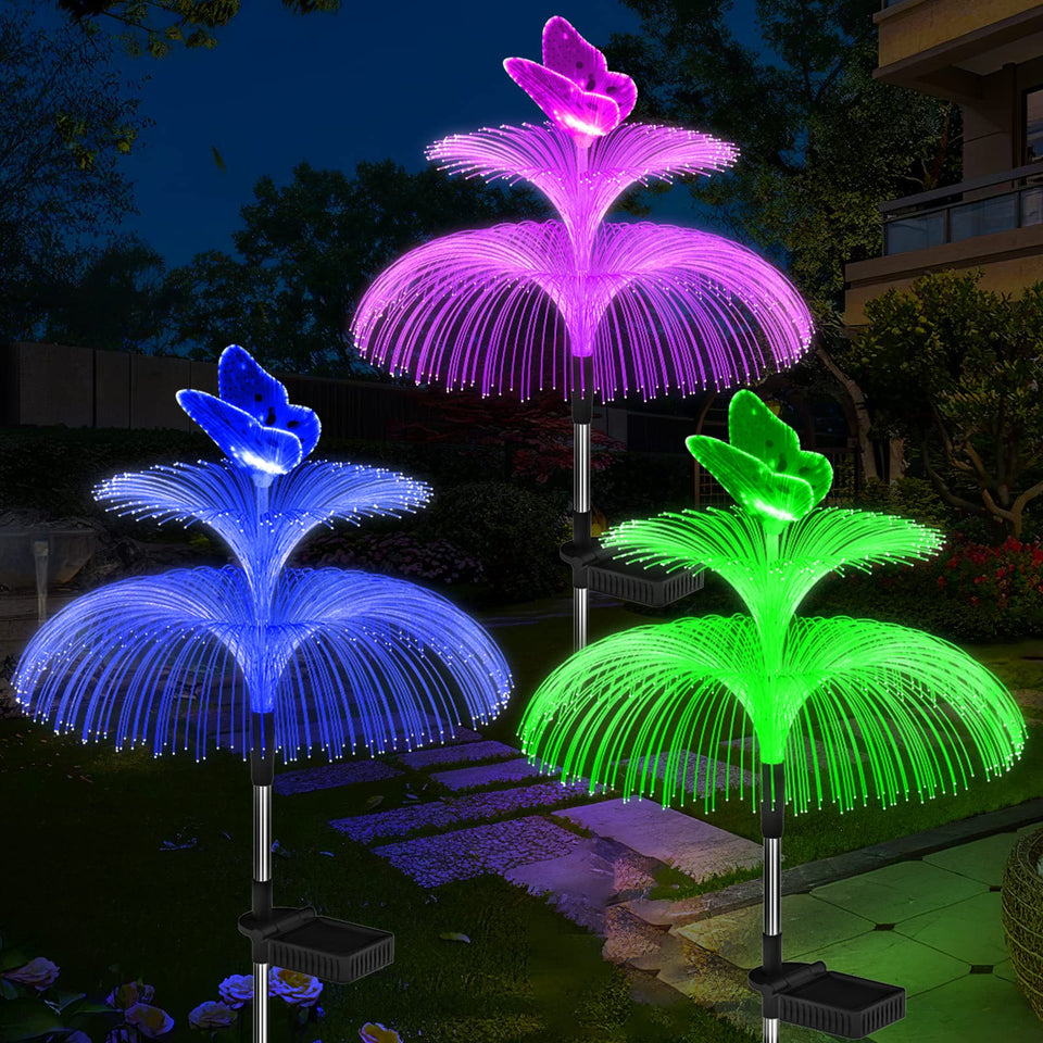 Weepong solar garden lights front view in daylight for welcoming garden ambiance