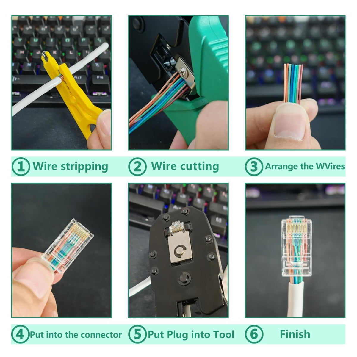 WEETOTUNG cable tester with LED indicators for quick wiring verification during installs.