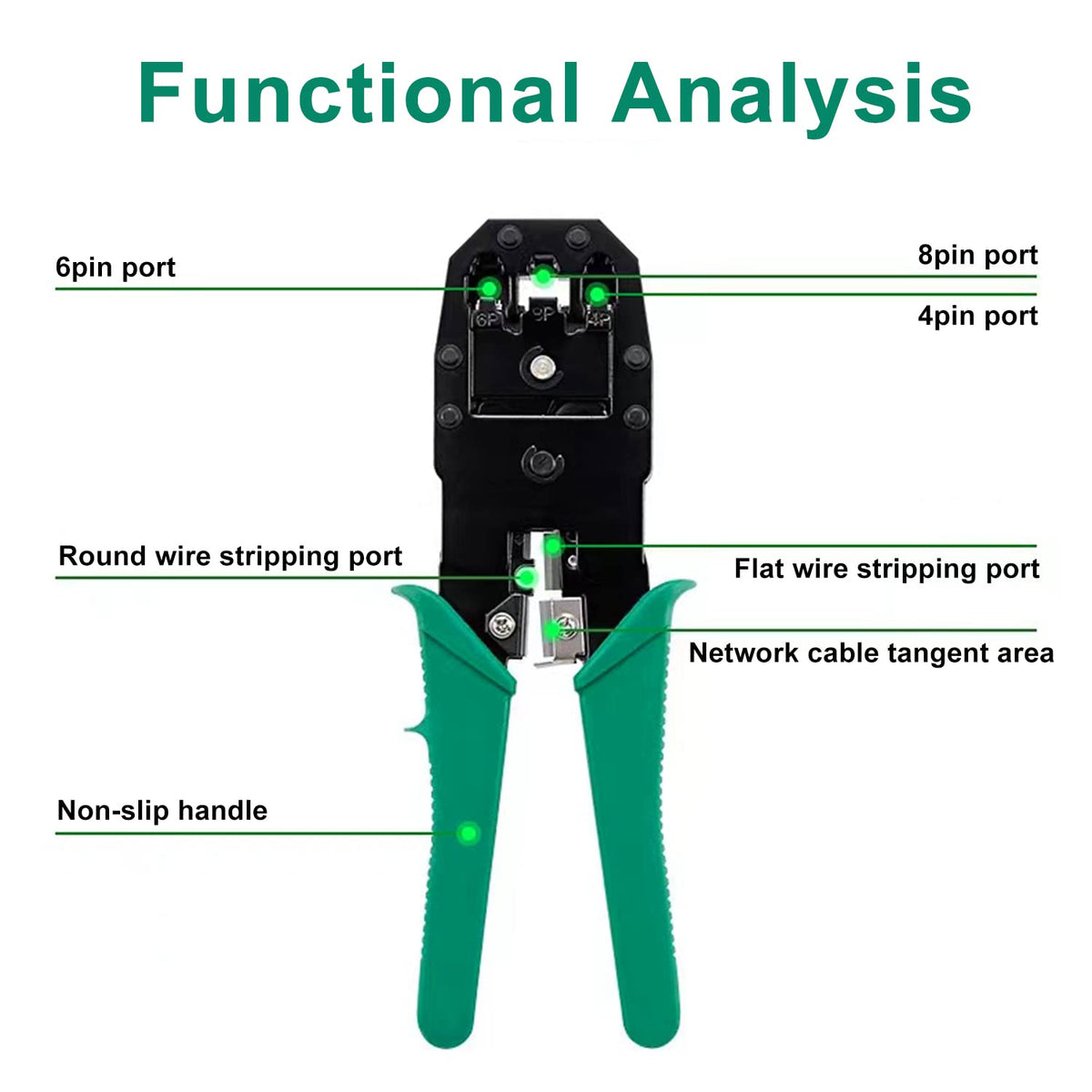 WEETOTUNG Cat6 connectors 30-pack for reliable terminations.