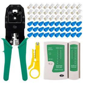 WEETOTUNG RJ45 crimp tool kit for clean, repeatable Ethernet terminations in professional setups.
