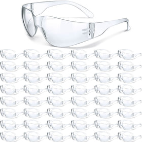 Weewooday 48pcs safety glasses pack with clear lenses for daily eye protection